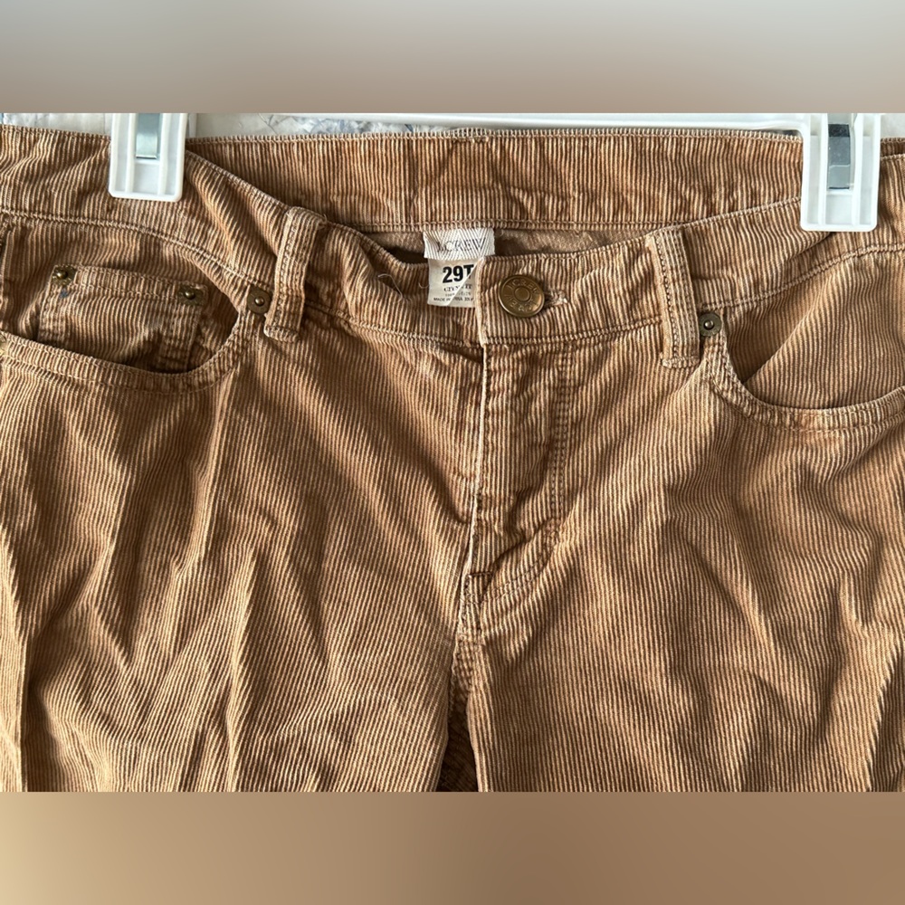 J. Crew Tall 29 T Tan Corduroy Trousers long City Fit 29T - Picture 12 of 12